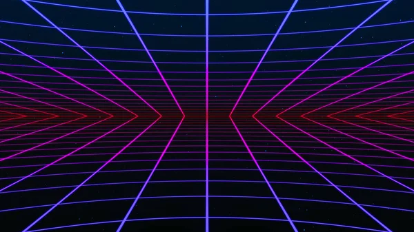 Abstract Retro Synthwave Grid Loop Animation Background Σχεδιασμός Κίνησης Πλέγματος — Φωτογραφία Αρχείου