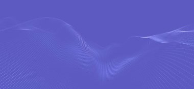 Wave of particles. Wave 3d. Abstract digital landscape. Technology background. illustration. Vector illustration.