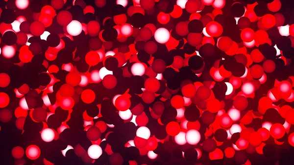 Светящиеся Красные Шары Загораются Летают Комнате Абстрактный Творческий Фон Разноцветными — стоковое фото