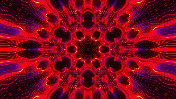 Kaleidoskop Abstrak Dengan Pola Geometris Desain Latar Belakang Kaleidoscopic Laser — Stok Foto
