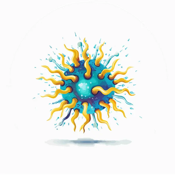 Коронавирус 2020 Covid Вектор Распространенный Вирус Человека Бактерии Вблизи Изолированы — стоковый вектор