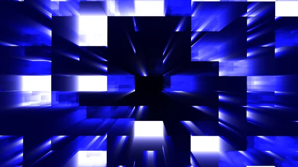 Abstract Patroon Blauw Wit Naadloze Mozaïek Achtergrond Computerbeeld Fractale Meetkunde — Stockfoto