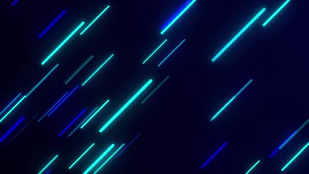 Linee Radiali Astratte Blu Sfondo Geometrico Flusso Dati Fibra Ottica — Video Stock