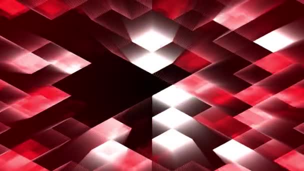抽象的なパターン シームレスなモザイク背景 抽象技術の背景 コンピュータによって生成された画像 分数幾何学 発光ブロックのポータル Sfやハイテクアニメーションの背景 — ストック動画