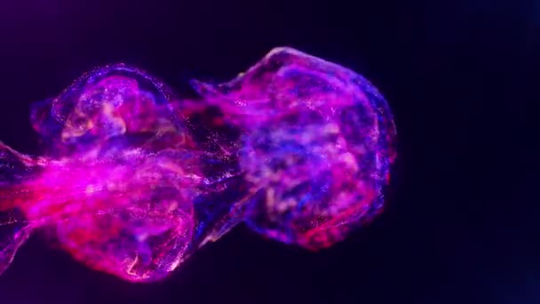 Αφηρημένο Φόντο Σωματιδίων Ζωηρά Σωματίδια Υγρού Χρώματος Σχεδιασμός Κίνησης Φόντο — Αρχείο Βίντεο
