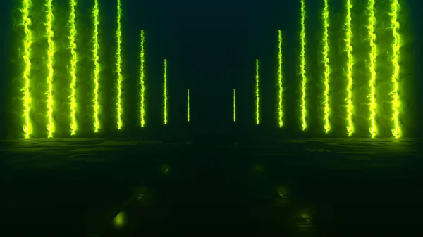 Futuristica Fantascienza Astrazione Una Figura Luminosa Colorata Neon Uno Sfondo — Foto Stock