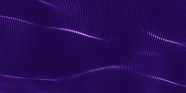 Abstract futuristic background. Big data visualization. Network connection. Data transfer. Vector illustration. 3d rendering.