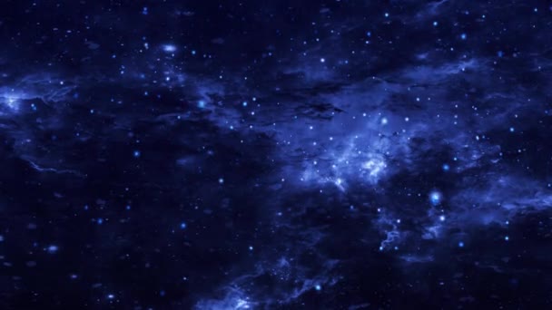 Latar Belakang Ruang Terbang Ruang Angkasa Dengan Simulasi Galaksi Dan — Stok Video