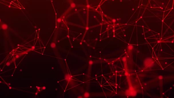 Estructura Conexión Red Conectando Puntos Líneas Big Data Antecedentes Tecnológicos — Vídeo de stock