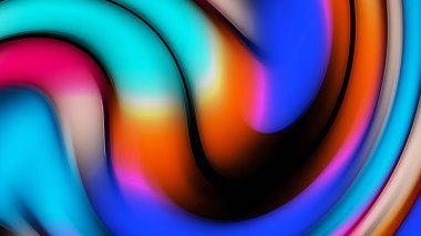 Soyut dalgalı eğimli arka plan. Soyut renk tasarımı. Pankart, reklam ve sunum konsepti olarak tasarım için. Moda neon pembesi mavi mavisi turuncu renkler