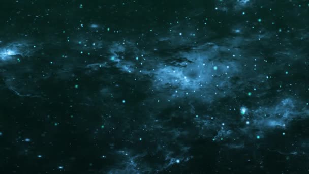 Ruimteachtergrond Vlucht Ruimte Met Simulatie Van Sterrenstelsels Nevels Prachtige Melkweg — Stockvideo