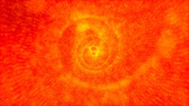 Soyut dijital arkaplan. Büyük veri görselleştirmesi. Renkli parçacıklardan oluşan dairesel fantezi çemberi, güzel renk sarmalı, zarif parçacık arkaplanı. 4k animasyon