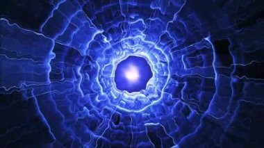 Fraktal Gürültü Arkaplanı. Soyut renkli fraktal gürültü sıvı dalga. 4k animasyon.