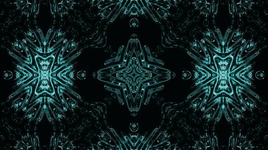 Geometrik desenli soyut kaleydoskop. Kaleydoskopik arka plan tasarımı. Hipnotize edici bir geçmiş. Parlak desenli renkli soyut kaleydoskop animasyonu. Mücevher arka planı. 3d oluşturma.