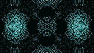 Geometrik desenli soyut kaleydoskop. Kaleydoskopik arka plan tasarımı. Hipnotize edici bir geçmiş. Parlak desenli renkli soyut kaleydoskop animasyonu. Mücevher arka planı. 3d oluşturma