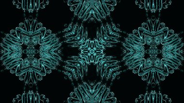 Geometrik desenli soyut kaleydoskop. Kaleydoskopik arka plan tasarımı. Hipnotize edici bir geçmiş. Parlak desenli renkli soyut kaleydoskop animasyonu. Mücevher arka planı. 3d oluşturma.