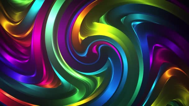 Abstrato Brilhante Rotativo Animação Vórtice Multicolorido Ilusão Óptica Concêntrica Onda — Vídeo de Stock