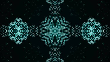 Geometrik desenli soyut kaleydoskop. Kaleydoskopik arka plan tasarımı. Hipnotize edici bir geçmiş. Parlak desenli renkli soyut kaleydoskop animasyonu. Mücevher arka planı. 3d oluşturma.