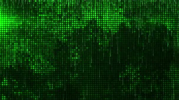 绿色正方形的真正无缝的抽象背景 摘要梯度背景 网页设计的背景 小正方形简单的计算机马赛克块 无缝圈 4K动画 — 图库视频影像