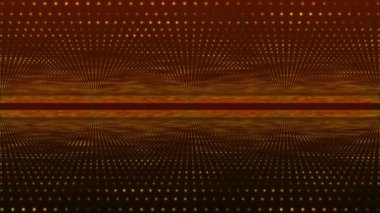 Parçacık dalgası. Karanlık arka planda gelecekteki noktalar. Büyük veri dijital kodu. Teknoloji mi yoksa Bilim Sancağı mı? 3 boyutlu görüntüleme. 4K canlandırması.