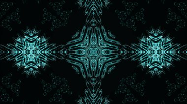 Geometrik desenli soyut kaleydoskop. Kaleydoskopik arka plan tasarımı. Hipnotize edici bir geçmiş. Parlak desenli renkli soyut kaleydoskop animasyonu. Mücevher arka planı. 3d oluşturma.
