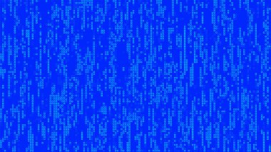 Küçük çok renkli karelerden oluşan bir arka plan. Piksel grafikleri, renkli kareler. Parlayan karelerin vektör arkaplanı. Parlak soyut mozaik mavi arkaplan