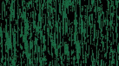 Küçük çok renkli karelerden oluşan bir arka plan. Piksel grafikleri, renkli kareler. Parlayan karelerin vektör arkaplanı. Parlak soyut mozaik yeşil arkaplan