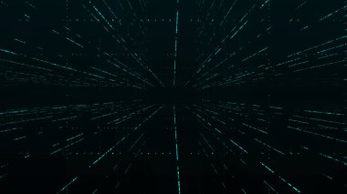 Soyut dijital arkaplan. Büyük veri görselleştirmesi. Veri akışı bilgisi. Dijital iletişim kavramı. 3d