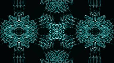 Geometrik desenli soyut kaleydoskop. Kaleydoskopik arka plan tasarımı. Hipnotize edici bir geçmiş. Parlak desenli renkli soyut kaleydoskop animasyonu. Mücevher arka planı. 3d oluşturma.