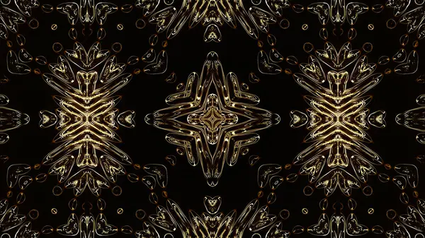 Geometrik desenli soyut kaleydoskop. Kaleydoskopik arka plan tasarımı. Hipnotize edici bir geçmiş. Parlak desenli renkli soyut kaleydoskop animasyonu. Mücevher cazibesi soyut şekiller. Mücevher arka planı. 3d oluşturma.