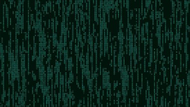 Küçük çok renkli karelerden oluşan bir arka plan. Piksel grafikleri, renkli kareler. Parlayan karelerin vektör arkaplanı. Parlak soyut mozaik yeşil arkaplan