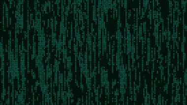 Yeşil karelerin kusursuz ve soyut arkaplanı. Soyut eğim arkaplanı. Web tasarımı için arka plan. Küçük kare basit bilgisayar mozaik blokları. 3d oluşturma