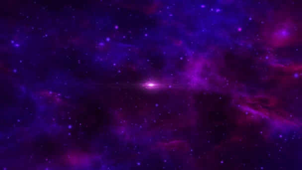 Kosmiczne Tło Lot Kosmosie Symulacją Galaktyk Mgławic Oszałamiająca Galaktyka Nocne — Wideo stockowe