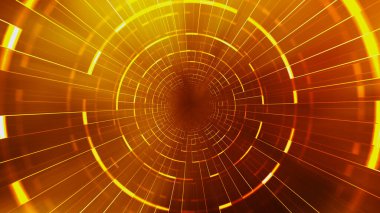 Soyut dijital arkaplan. Büyük veri görselleştirmesi. Renkli parçacıklardan oluşan dairesel fantezi çemberi, güzel renk sarmalı, zarif parçacık arkaplanı. 4k