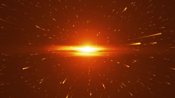Explosion Outer Space Big Bang Supernova Birth Universe Starbursts Flight — Stock Video