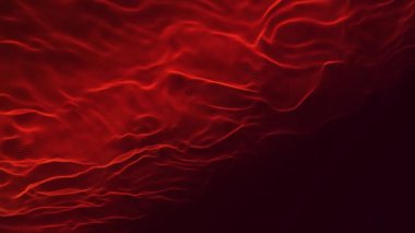 Dinamik dalgalı soyut bir arkaplan. Ses dalgası görüntüsü. Parlayan noktaların gelecekçi dijital dalgası. 4k animasyon. 3d oluşturma