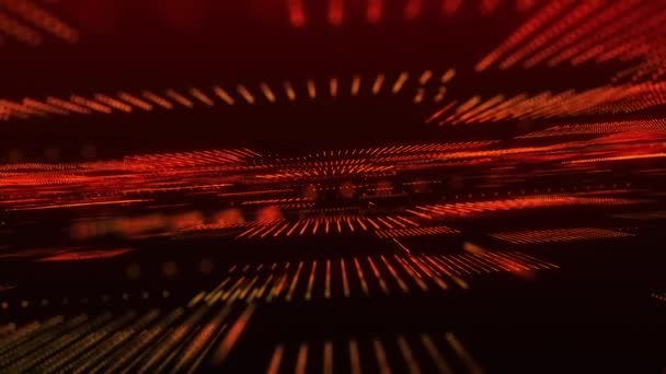 Технологический Фон Футуристическая Волна Абстрактные Цифровые Волны Частиц Темный Фон — стоковое видео
