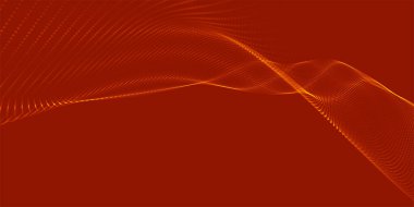 Gelecekçi nokta dalgası. Soyut dijital parçacık dalgası. Teknoloji geçmişi. Renkli müzik dalgası. Hafif arkaplan. Yumuşak, dalgalı kıvrımları olan dijital bir arkaplan. 3B görüntüleme.