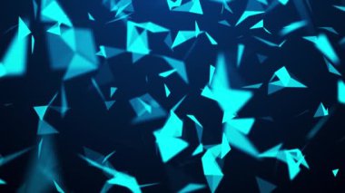 Noktaları ve çizgileri birleştiren soyut bir arkaplan. Ağ bağlantısı yapısı. Geometrik üçgen arka plan. Veri teknolojisi ve bilimsel çizim. Dokuma efekti. 3D görüntüleme. Soyut animasyon 4K.