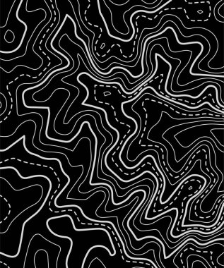 Topografik harita arkaplanı. Arazi yüksekliği haritası oluşturuyorum. Şebeke haritası. Contour haritası. Vadiler ve dağlar. Coğrafya konsepti. Dalgalı bir arka plan. Vektör illüstrasyonu.