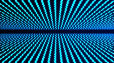 Teknoloji geçmişi. Gelecekçi nokta dalgası. Parçacıkların soyut dijital dalgası. Karanlık arka plan. Bağlantı yapısı. 3d Vektör illüstrasyonu.