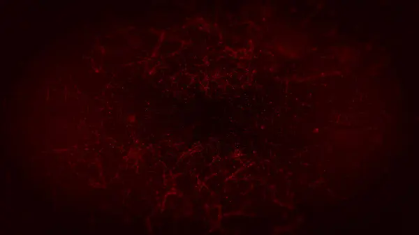 Noktaları ve çizgileri birleştiren soyut bir arkaplan. Ağ bağlantısı yapısı. Veri teknolojisi ve bilimsel çizim. Pleksus etkisi. 3B vektör illüstrasyonu.