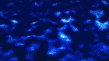 Gelecekçi nokta dalgası. Soyut dijital, parlak parçacık dalgası. Karanlık arka plan. Bağlantı yapısı. Soyut 3d vektör çizimi.