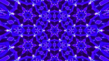 Soyut renkli kaleydoskopik geometrik desen. Kaleydoskopik arka plan tasarımı. Hipnotize edici bir geçmiş. Soyut vektör illüstrasyonu.