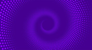 İnanılmaz Yarım Tonlu Spiral Efekti. Soyut Renkli Noktalı Daireler. Yuvarlak şekilli noktalar. Spiral Noktalı Arka plan, Simge. Düzenlenebilir Vektör Tasarım Elemanı