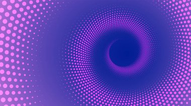 İnanılmaz Yarım Tonlu Spiral Efekti. Soyut Renkli Noktalı Daireler. Yuvarlak şekilli noktalar. Spiral Noktalı Arka plan, Simge. Düzenlenebilir Vektör Tasarım Elemanı