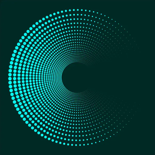 İnanılmaz Yarım Tonlu Spiral Efekti. Soyut Renkli Noktalı Daireler. Yuvarlak şekilli noktalar. Spiral Noktalı Arka plan, Simge. Düzenlenebilir Vektör Tasarım Elemanı