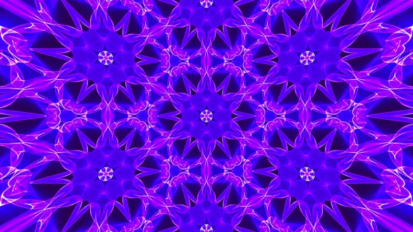 Soyut renkli kaleydoskopik geometrik desen. Kaleydoskopik arka plan tasarımı. Hipnotize edici bir geçmiş. 3B görüntüleme.