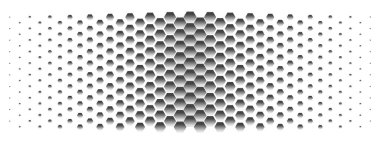 Yarım ton altıgen arka plan. Bal peteği. Tek renkli olsun. Vektör içindeki siyah ve beyaz efektler