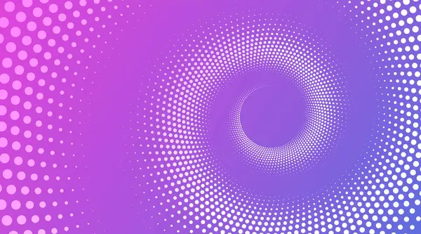 İnanılmaz yarım tonlu spiral etkisi. Soyut renkli noktalı daireler. Noktalar yuvarlak. Spiral noktalı arkaplan, simge. Vektör tasarım ögesi